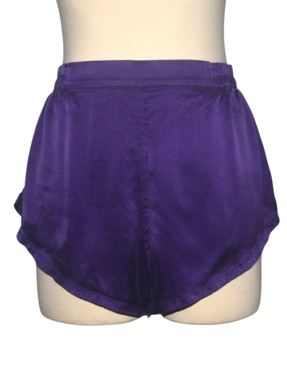 Lunya Silk Mini Lounge Shorts Purple S